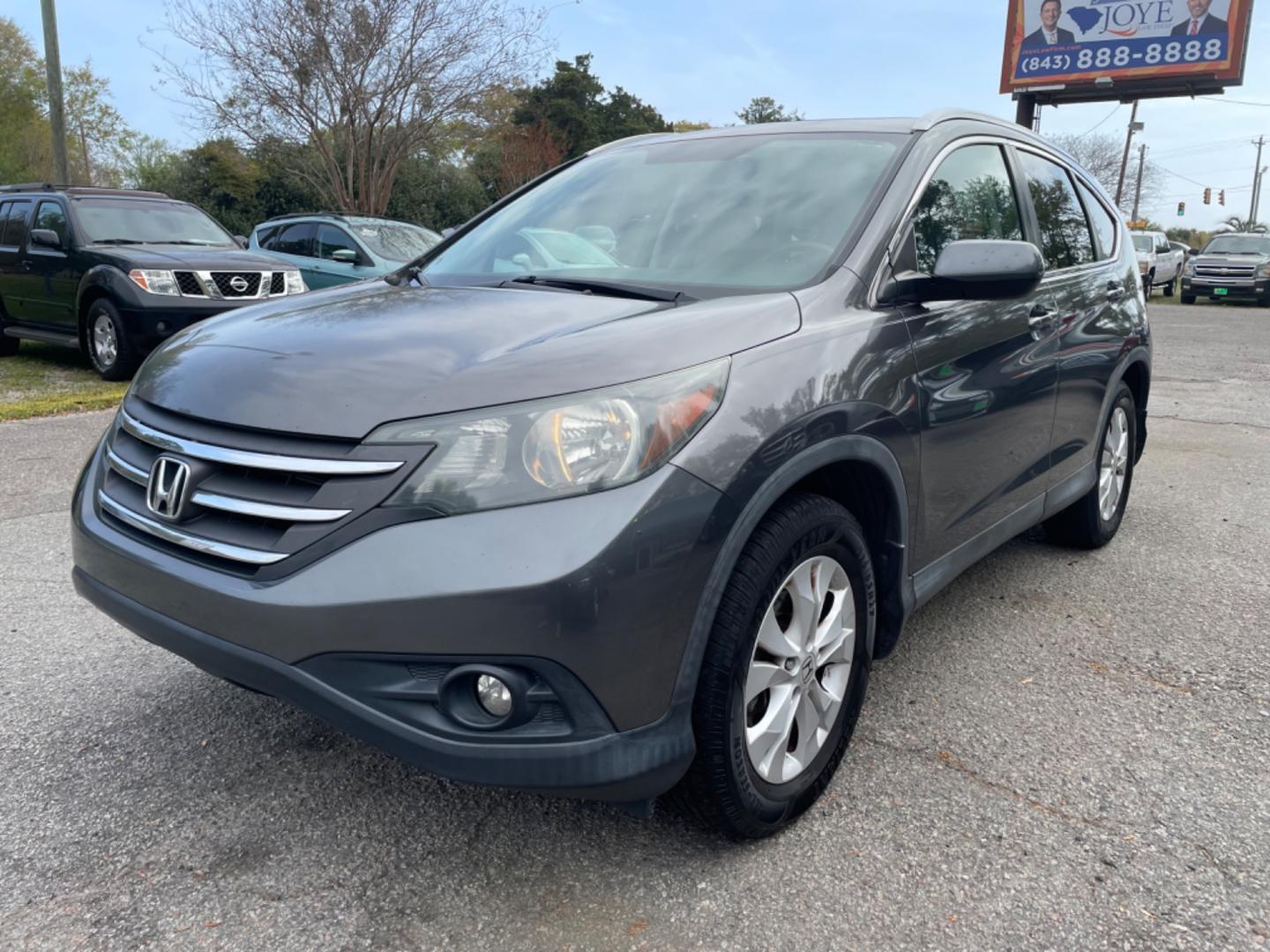 2014 GRAY HONDA CR-V EX-L (2HKRM3H73EH) with an 2.4L engine, Automatic transmission, located at 5103 Dorchester Rd., Charleston, SC, 29418-5607, (843) 767-1122, 36.245171, -115.228050 - Photo#2